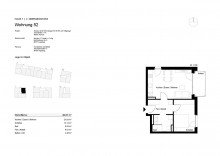 Grundriss ***Modernes Wohnen im Herzen von Aichach ***
 - S7 Quartierswohnanlage - kleine 2 ZKB mit Balkon -