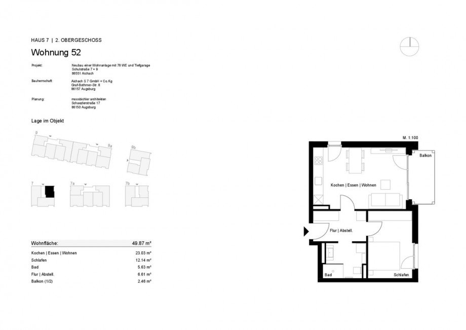 Grundriss Etagenwohnung Aichach
