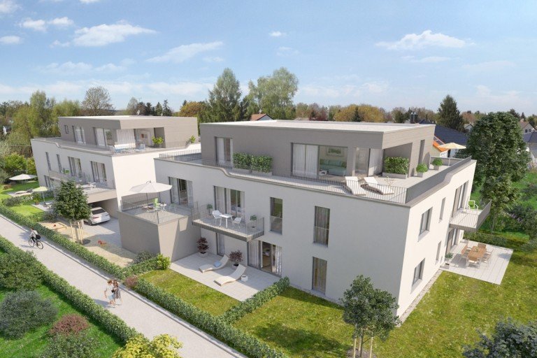 Ihr neues Zuhause Augsburg / Hochzoll Penthousewohnung VERKAUFT Neubaupenthouse - Traumhafte 4 ZKB mit fast 90 m� gro�en Dachterrassen in Augsburg Hochzoll
