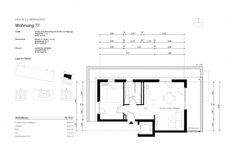Grundriss Penthousewohnung Aichach