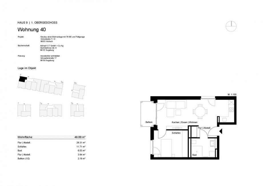 Grundriss Etagenwohnung Aichach