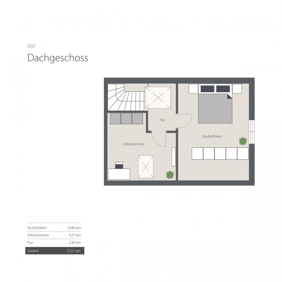 Dachgeschoss Doppelhaush�lfte Stadtbergen