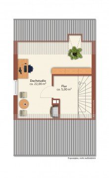 Dachgeschoss VERKAUFT: Familienfreundliche Doppelhaush�lfte mit Garage in ruhiger Lage von Neus��-Ottmarshausen