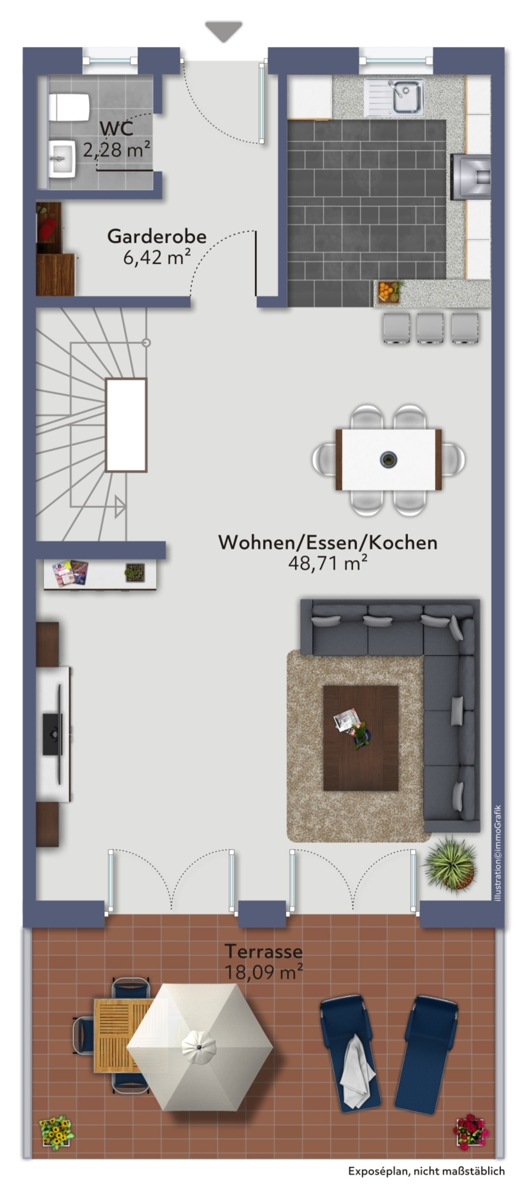 Erdgeschoss Reihenmittelhaus Augsburg