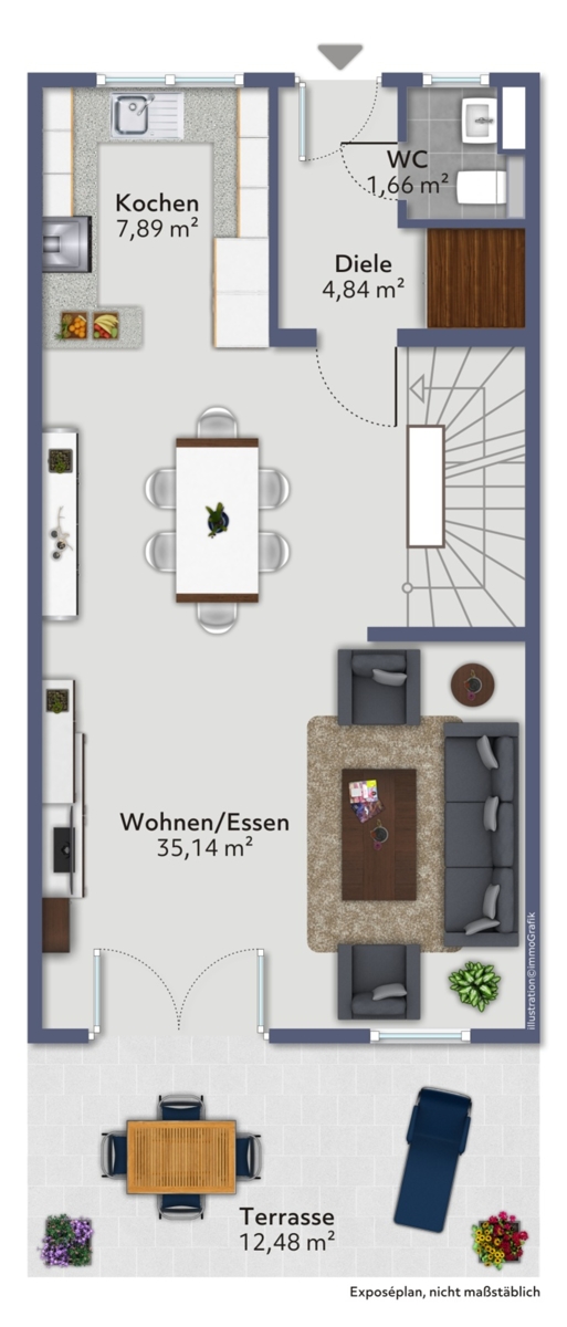 Erdgeschoss Reihenmittelhaus Augsburg / Haunstetten