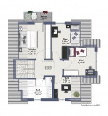 Dachgeschoss NEU am Markt: Einfamilienhaus mit Garage, Carport und Energie effizienz klasse A+ zum Kauf in Weichs