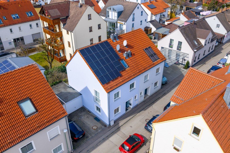 Photovoltaikanlage Doppelhaush�lfte Augsburg / Pfersee