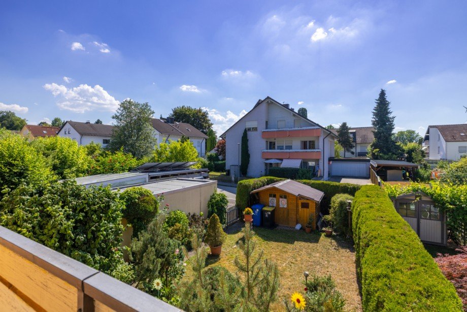 Blick vom Balkon Reiheneckhaus Aichach