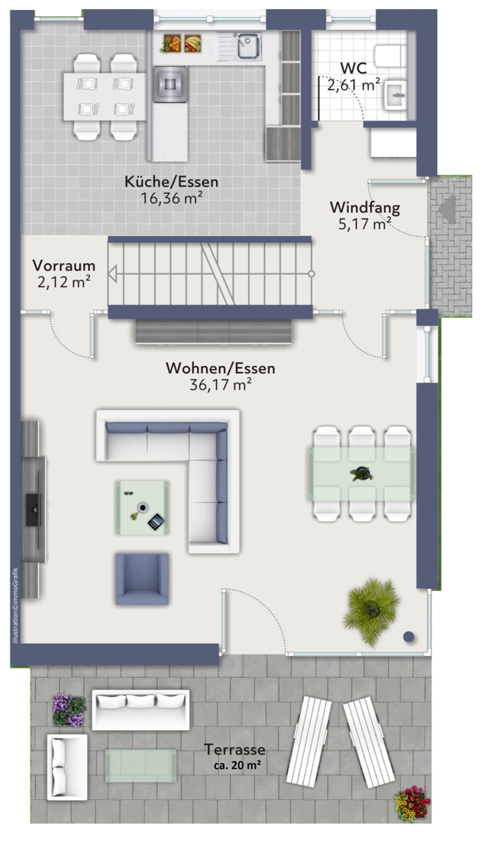 Erdgeschoss Doppelhaush�lfte K�nigsbrunn