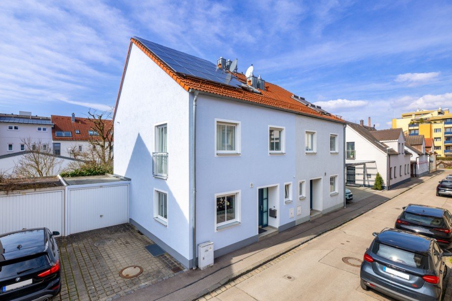 Ansicht von Osten Doppelhaush�lfte Augsburg / Pfersee