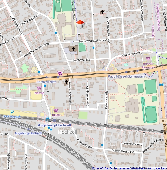 Lageplan Penthousewohnung Augsburg / Hochzoll