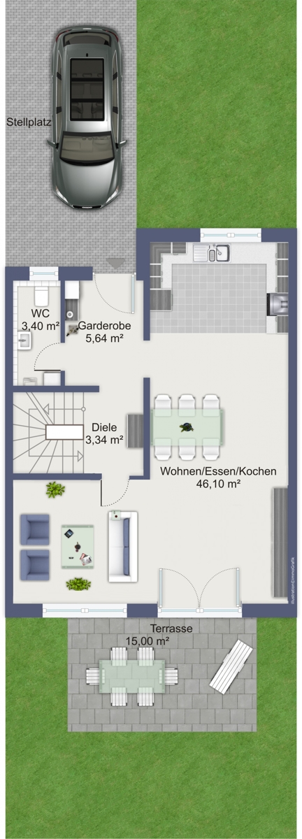 EG Reihenmittelhaus Augsburg / Kriegshaber
