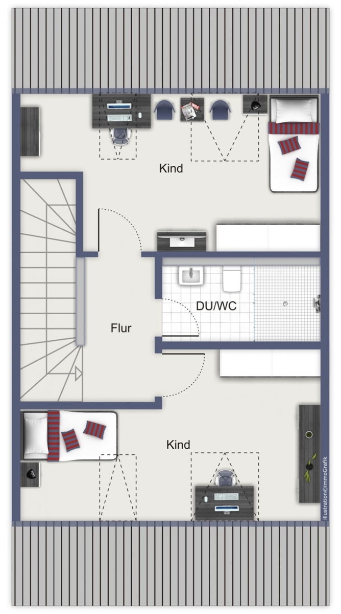 Dachgeschoss Reihenmittelhaus Neus�� / Westheim