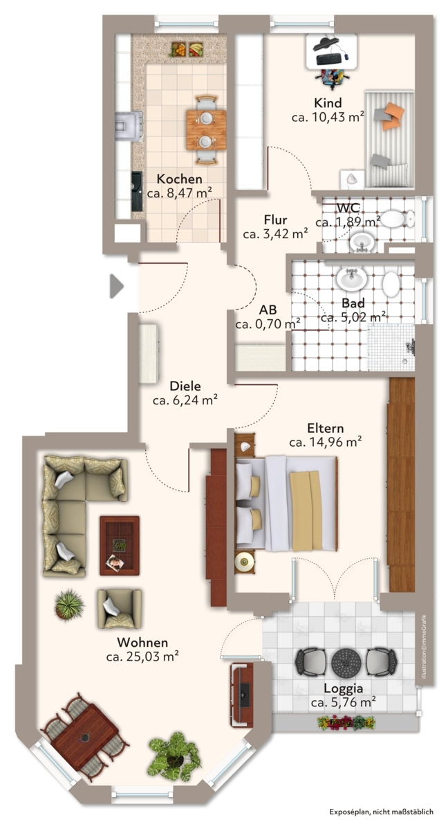  Etagenwohnung Augsburg