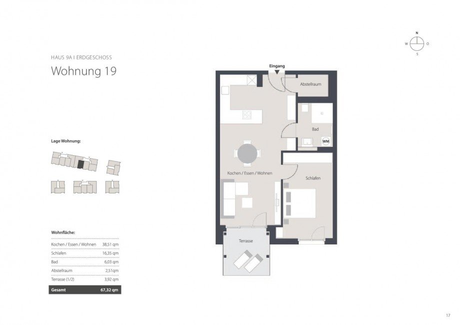 Grundriss Erdgeschosswohnung Aichach