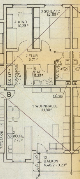 Grundriss Erdgeschosswohnung M�nchen
