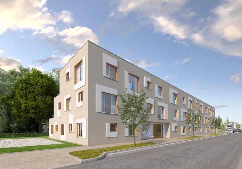 Ansicht von der Reeseallee Dachgeschosswohnung Augsburg / Kriegshaber