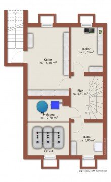 Kellergeschoss VERKAUFT: Familienfreundliche Doppelhaush�lfte mit Garage in ruhiger Lage von Neus��-Ottmarshausen