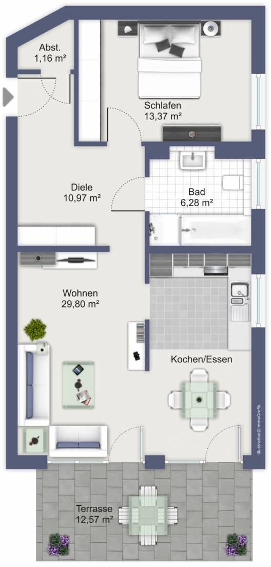 EG Wohnung Nr. 2 Mehrfamilienhaus Diedorf
