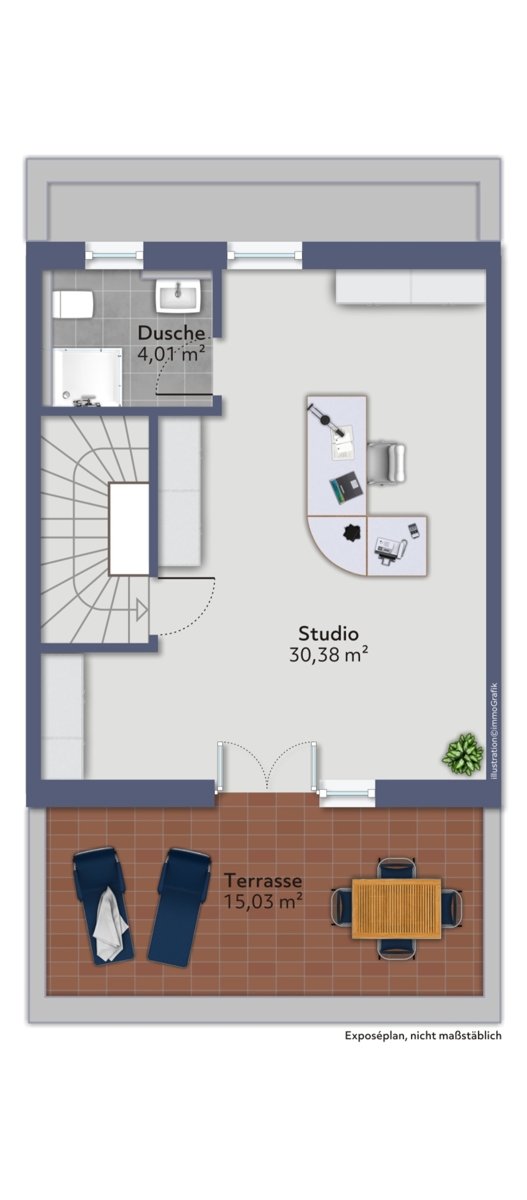 Dachgeschoss Reihenmittelhaus Augsburg