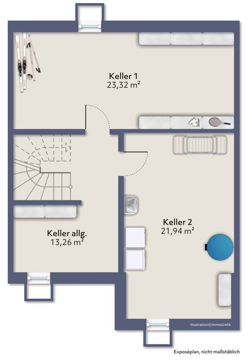 Keller Reihenmittelhaus Augsburg / Pfersee