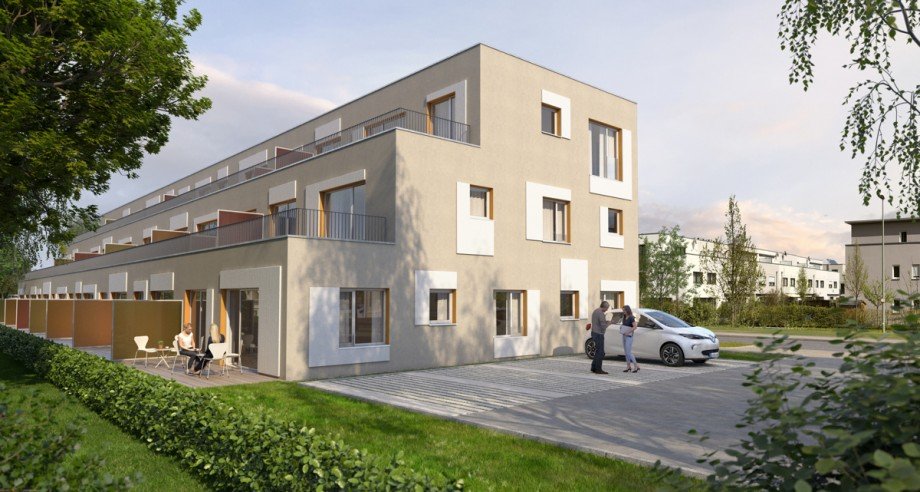Westansicht Dachgeschosswohnung Augsburg / Kriegshaber
