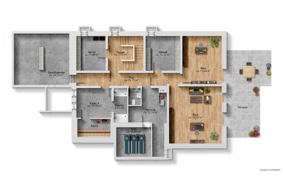 Untergeschoss Einfamilienhaus Augsburg / Bergheim
