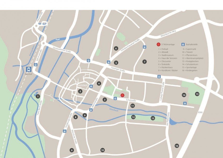 Lageplan Erdgeschosswohnung Aichach