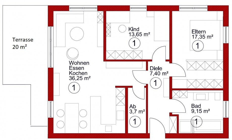  Erdgeschosswohnung Nordendorf