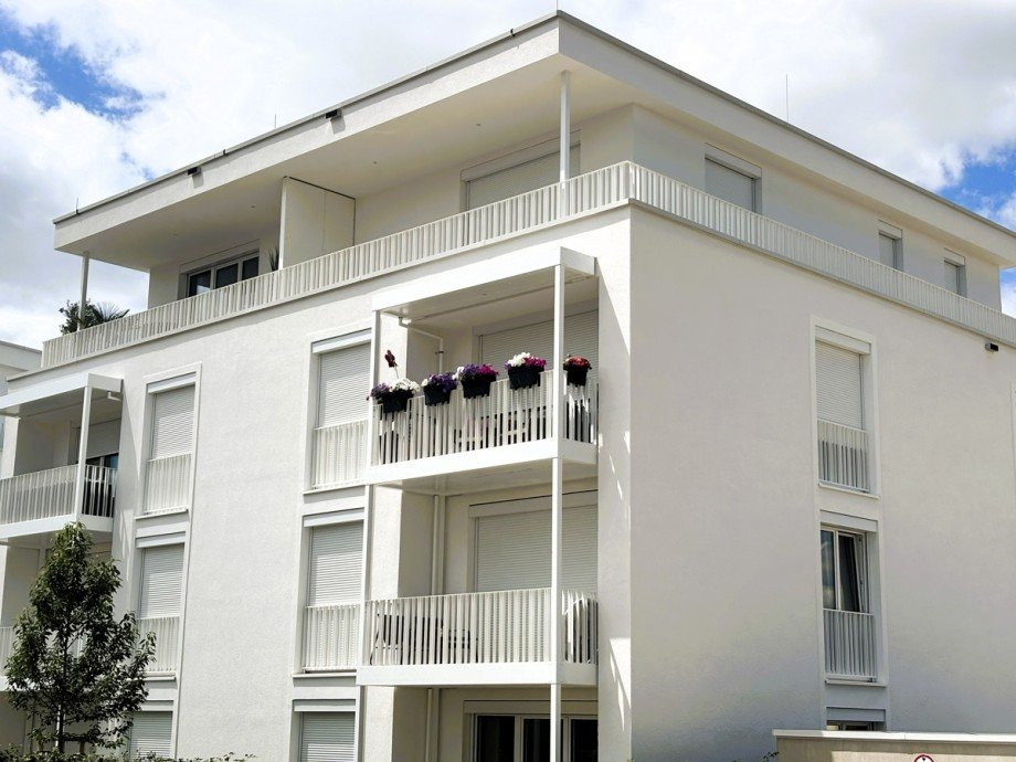 Ansicht von der Stra�e Penthousewohnung Aichach