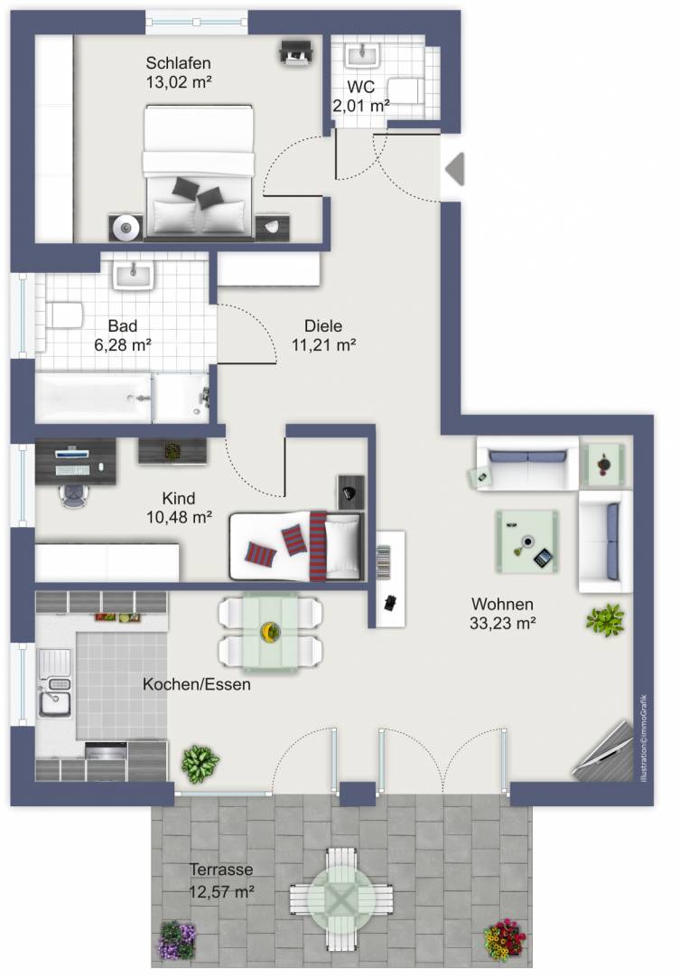 EG Wohnung Nr. 1 Mehrfamilienhaus Diedorf