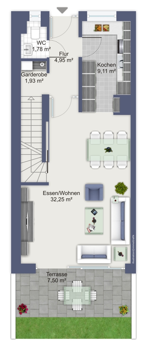 EG Reihenmittelhaus Augsburg
