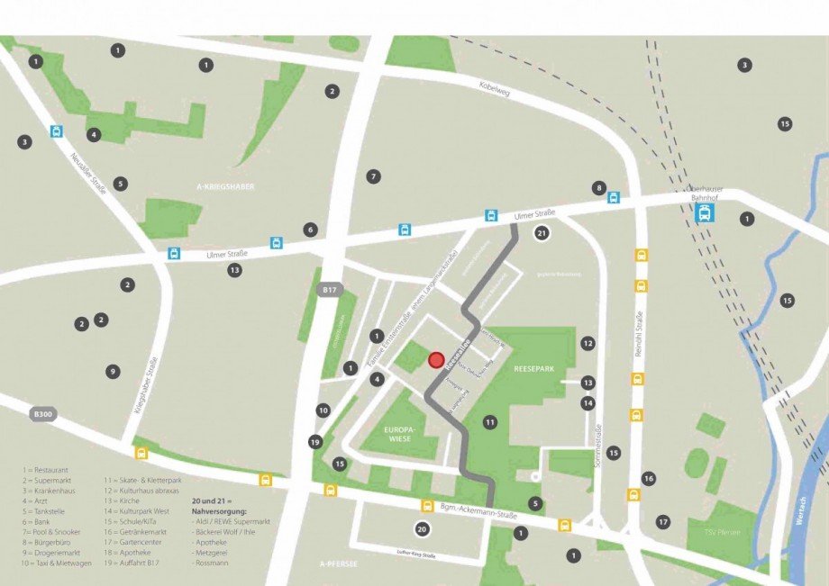 Lageplan Dachgeschosswohnung Augsburg / Kriegshaber