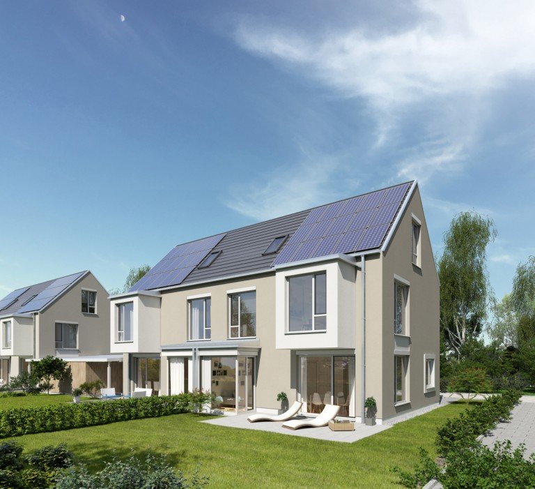 Willkommen Zuhause- BV Stadtbergen Stadtbergen Doppelhaush�lfte VERKAUFT: Neubau einer attraktiven Neubaudoppelhaush�lfte in Holzmassivbauweise in guter Lage von Stadtbergen