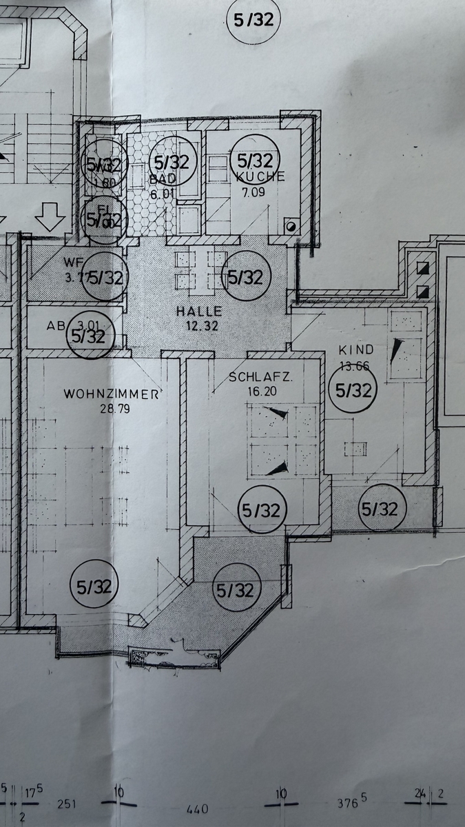 Grundriss Etagenwohnung Augsburg / Haunstetten