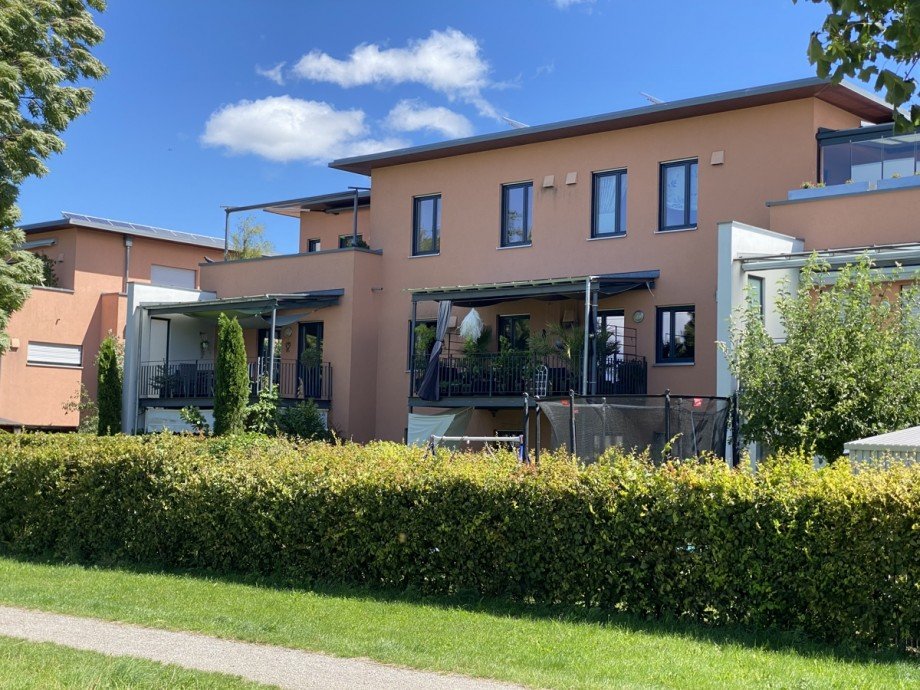 Ansicht von der Parkseite Etagenwohnung Augsburg / Pfersee