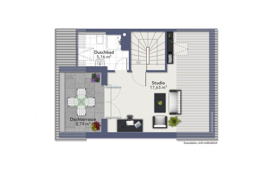 Dachgeschoss Doppelhaush�lfte Augsburg / Pfersee