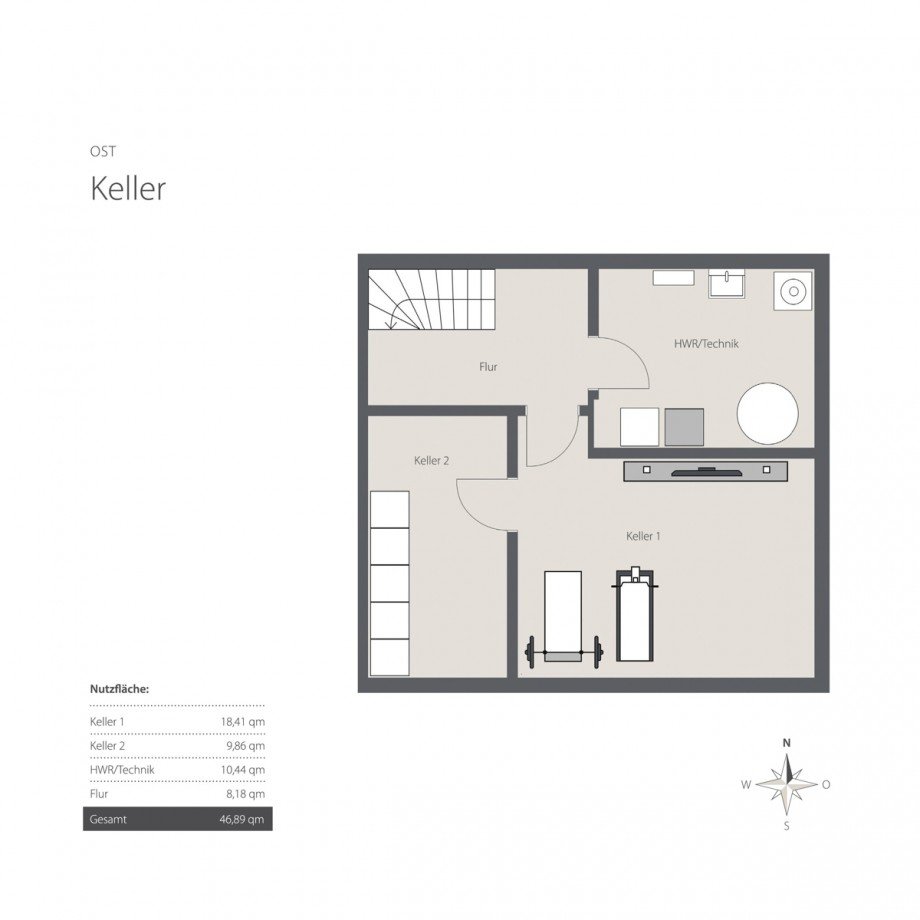 Keller Doppelhaush�lfte Stadtbergen