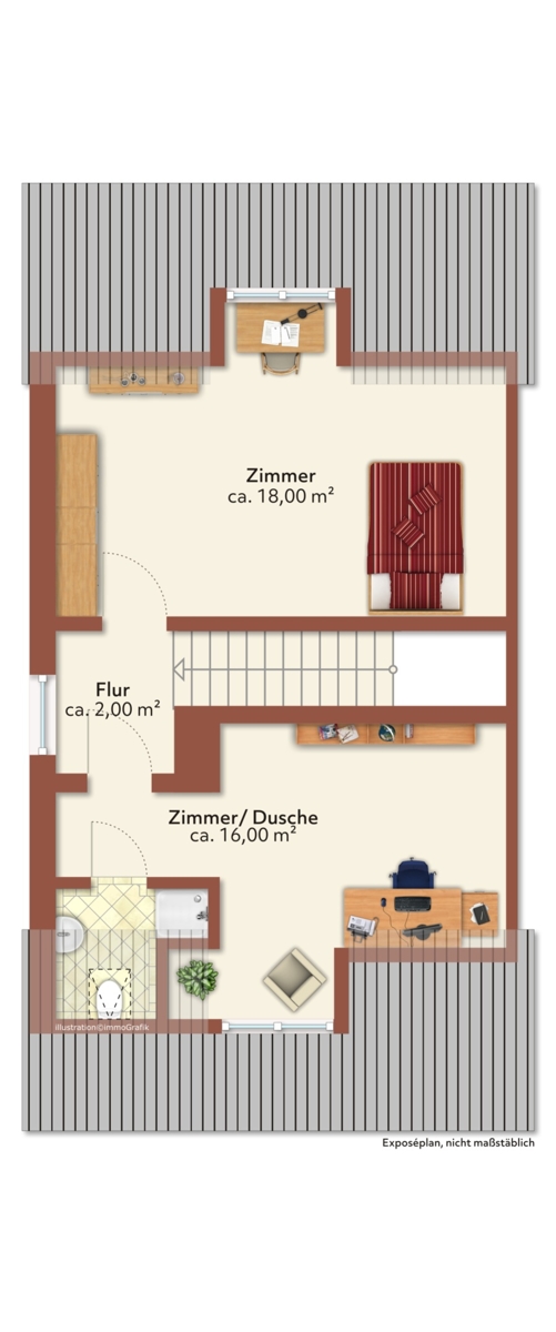 Dachgeschoss Reiheneckhaus Stadtbergen / Leitershofen