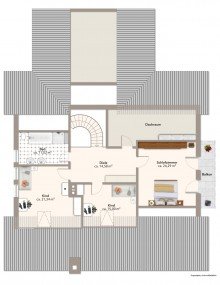 Dachgeschoss +++ NEU am Markt: Einfamilienhaus mit Weitblick und Einliegerwohnung in Diedorf-Hausen zum Kauf +++